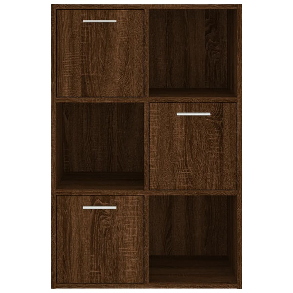 vidaXL Meuble de rangement marron aspect chêne 60x29,5x90 cm