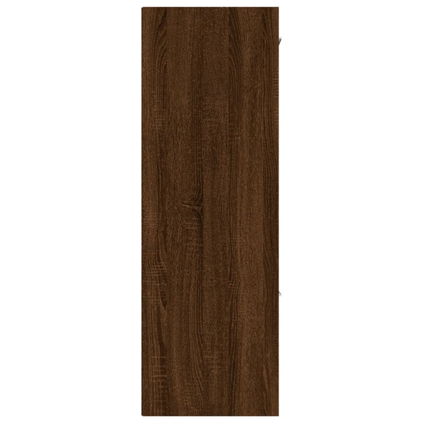 vidaXL Meuble de rangement marron aspect chêne 60x29,5x90 cm