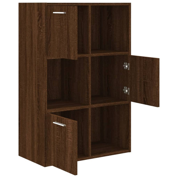 vidaXL Meuble de rangement marron aspect chêne 60x29,5x90 cm