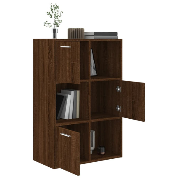 vidaXL Meuble de rangement marron aspect chêne 60x29,5x90 cm