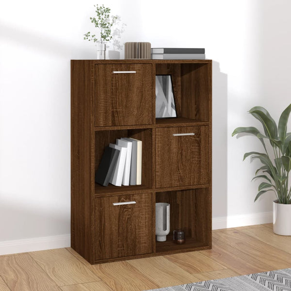 vidaXL Meuble de rangement marron aspect chêne 60x29,5x90 cm