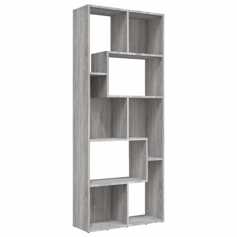 vidaXL Bibliothèque gris Sonoma 67x24x161 cm en bois d'ingénierie