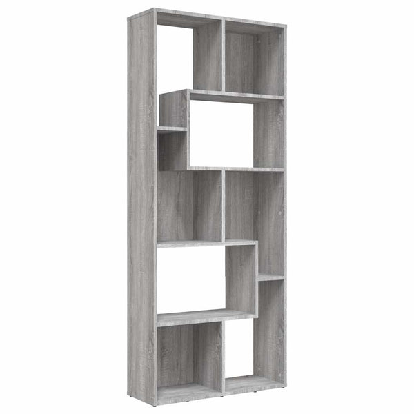 Bücherregal Grau Sonoma 67x24x161 cm