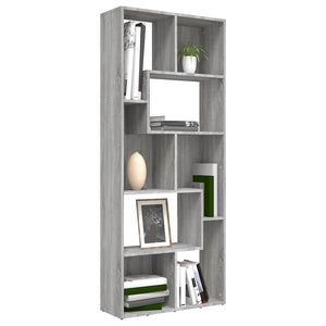 Bücherregal Grau Sonoma 67x24x161 cm