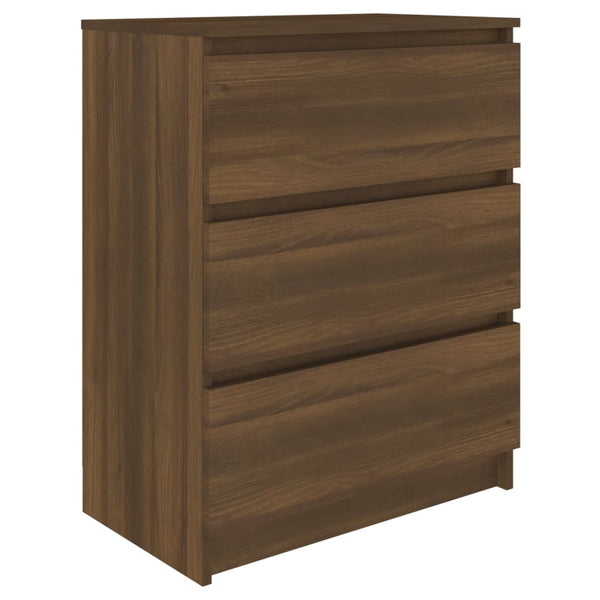 vidaXL Bahut marron aspect chêne 60x35x76 cm en bois d'ingénierie