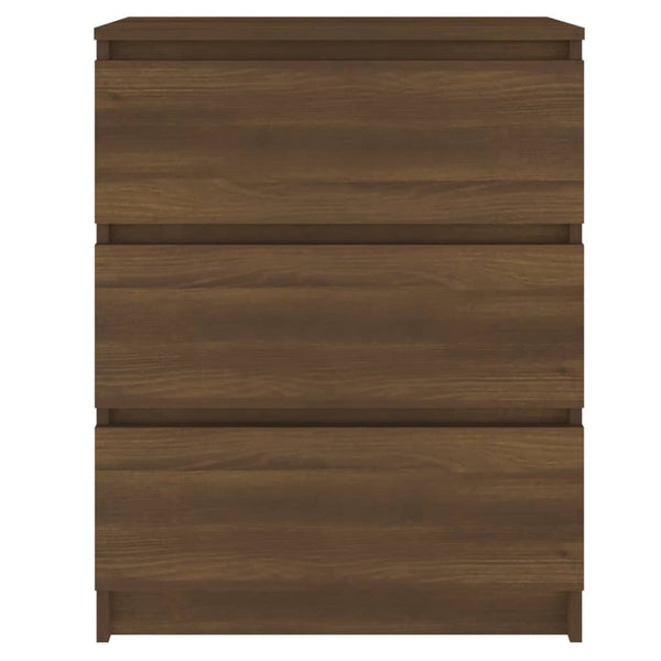 vidaXL Bahut marron aspect chêne 60x35x76 cm en bois d'ingénierie
