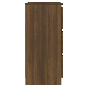 vidaXL Bahut marron aspect chêne 60x35x76 cm en bois d'ingénierie