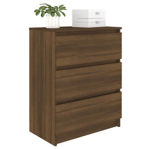 vidaXL Bahut marron aspect chêne 60x35x76 cm en bois d'ingénierie