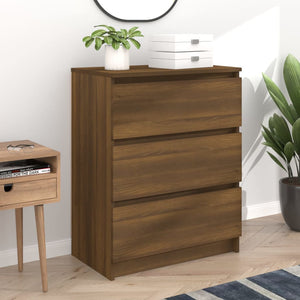 vidaXL Bahut marron aspect chêne 60x35x76 cm en bois d'ingénierie