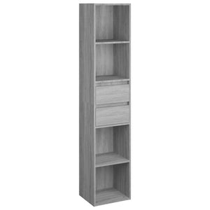 Bücherregal Grau Sonoma 36x30x171 cm
