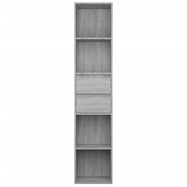 Bücherregal Grau Sonoma 36x30x171 cm
