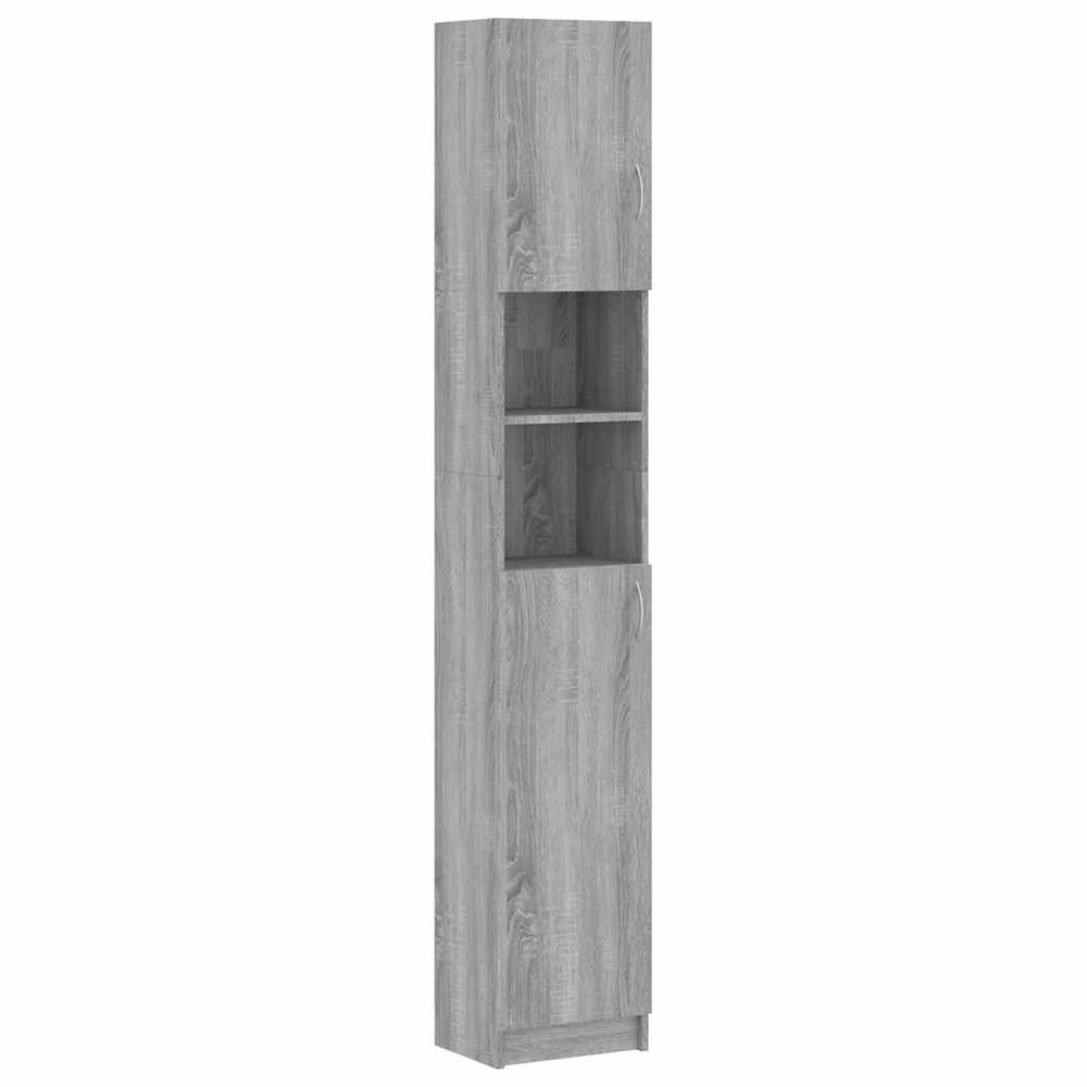 Badezimmerschrank Grau Sonoma 32x25,5x190 cm