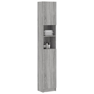 Badezimmerschrank Grau Sonoma 32x25,5x190 cm