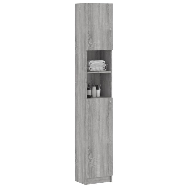 Badezimmerschrank Grau Sonoma 32x25,5x190 cm