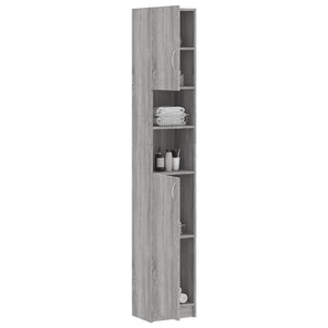 Badezimmerschrank Grau Sonoma 32x25,5x190 cm