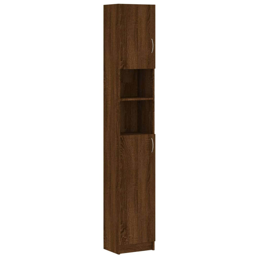 Badezimmerschrank Braun Eiche 32x25,5x190 cm