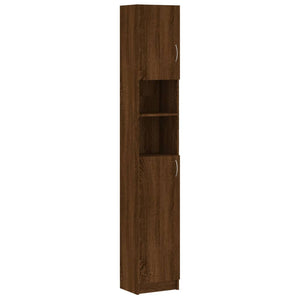 Badezimmerschrank Braun Eiche 32x25,5x190 cm
