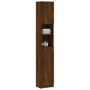 Badezimmerschrank Braun Eiche 32x25,5x190 cm