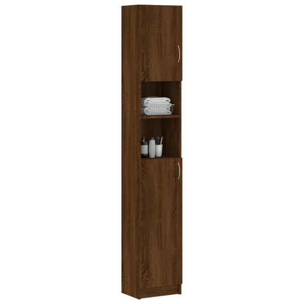 Badezimmerschrank Braun Eiche 32x25,5x190 cm