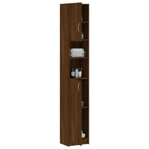 Badezimmerschrank Braun Eiche 32x25,5x190 cm