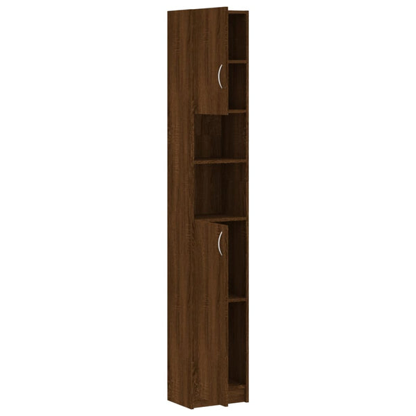 Badezimmerschrank Braun Eiche 32x25,5x190 cm