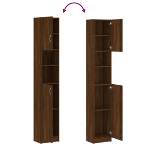 Badezimmerschrank Braun Eiche 32x25,5x190 cm