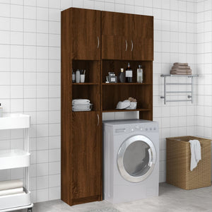 Badezimmerschrank Braun Eiche 32x25,5x190 cm