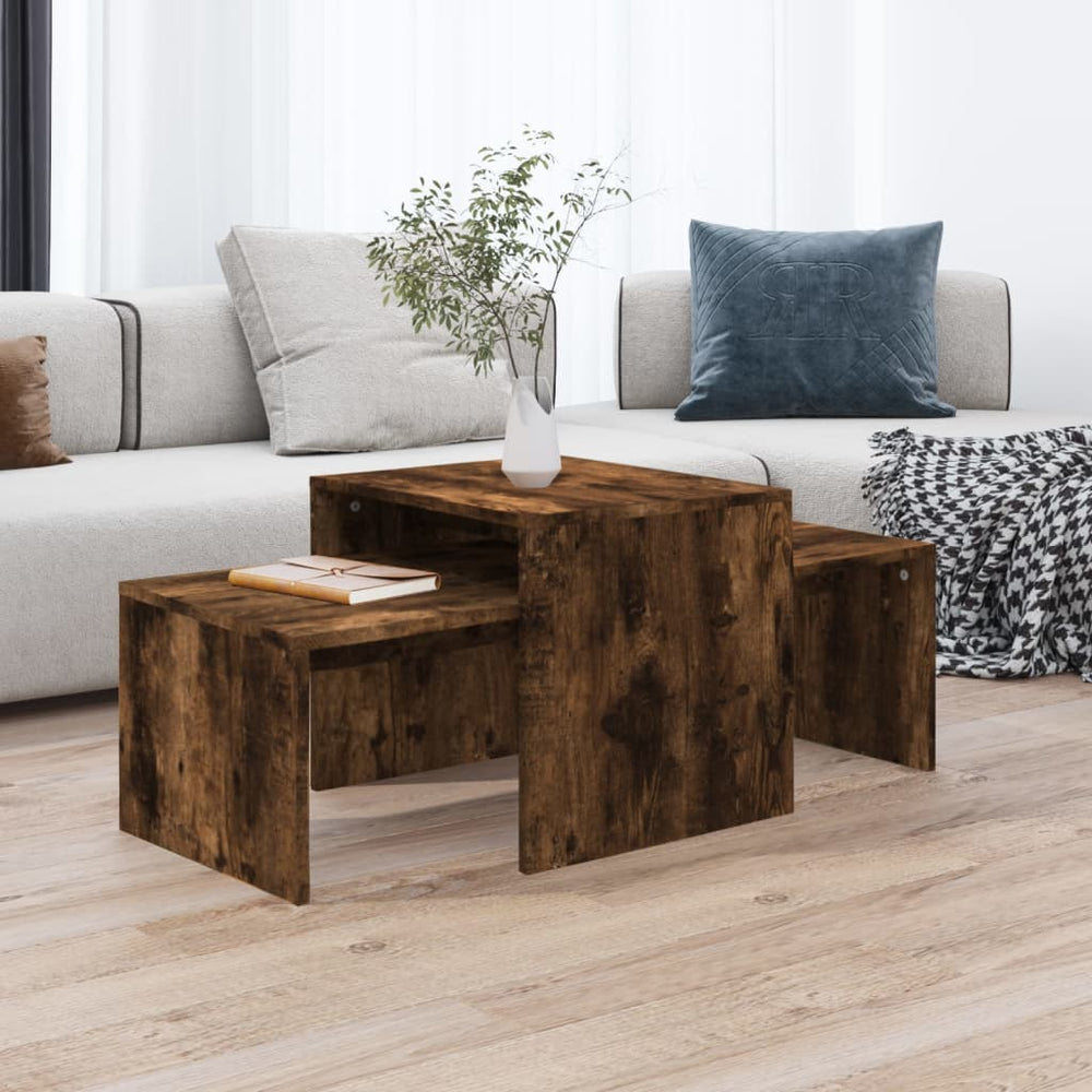 Couchtisch Set Räuchereiche 2er