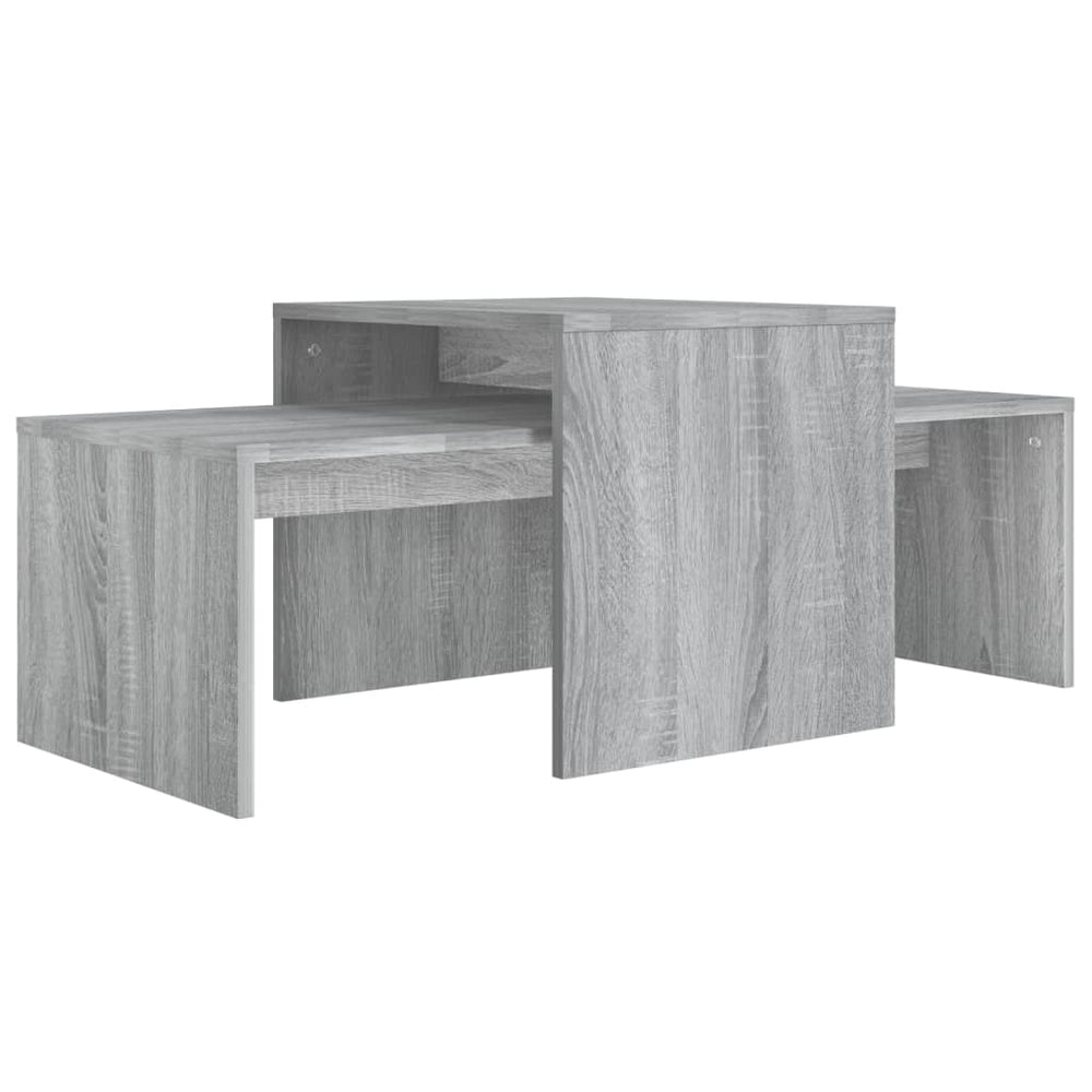 Couchtisch Set Grau Sonoma 100x48x40 cm