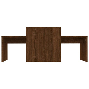 Couchtisch Set Braun Eichenoptik