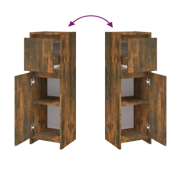 Badezimmerschrank Räuchereiche 30x30x95 cm