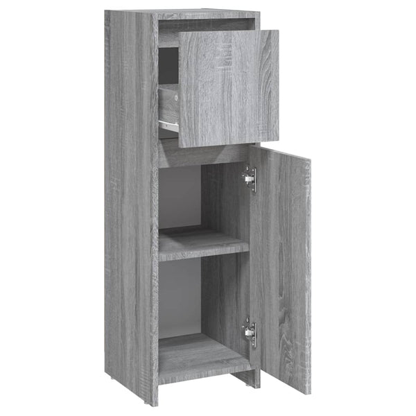 Grauer Badschrank Sonoma 30x30x95 cm