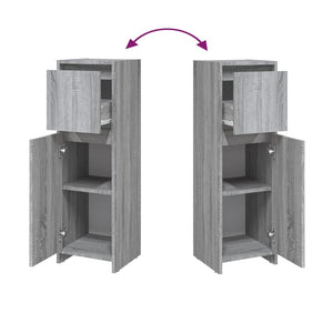 Grauer Badschrank Sonoma 30x30x95 cm