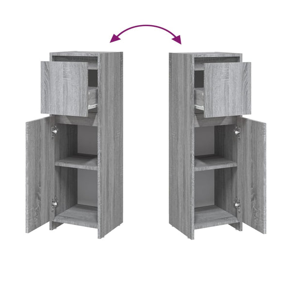 Grauer Badschrank Sonoma 30x30x95 cm