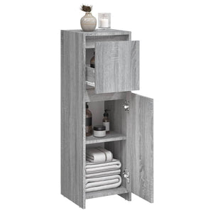 Grauer Badschrank Sonoma 30x30x95 cm