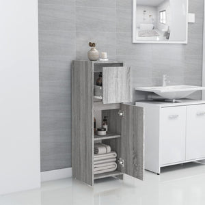Grauer Badschrank Sonoma 30x30x95 cm