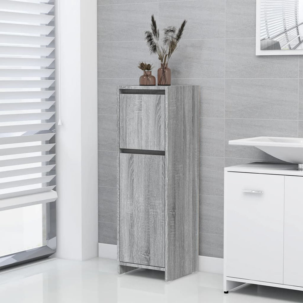 Grauer Badschrank Sonoma 30x30x95 cm