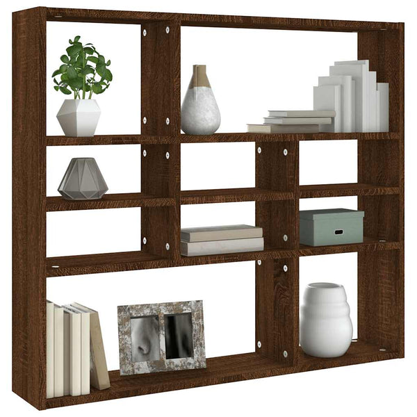 Wandregal Braun Eichen-Optik 90 cm