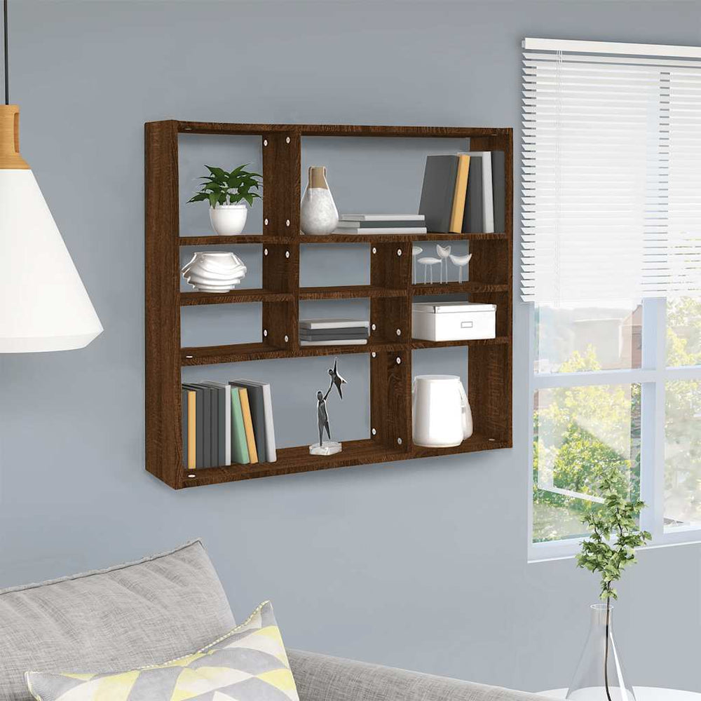 Wandregal Braun Eichen-Optik 90 cm