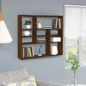 Wandregal Braun Eichen-Optik 90 cm
