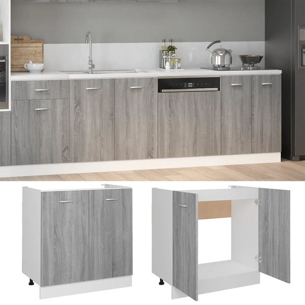 Spülenschrank Lyon Grau Sonoma 80 cm