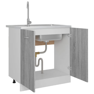Spülenschrank Lyon Grau Sonoma 80 cm