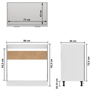 Spülenschrank Lyon Grau Sonoma 80 cm