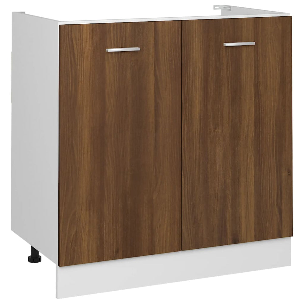 Spülenschrank Lyon Braun Eiche 80 cm