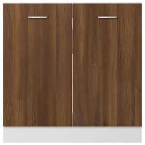 Spülenschrank Lyon Braun Eiche 80 cm