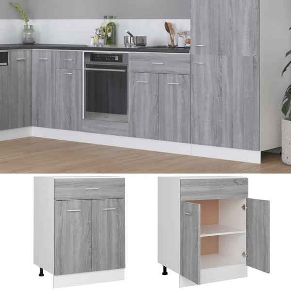 Unterschrank Lyon Grau Sonoma 60 cm