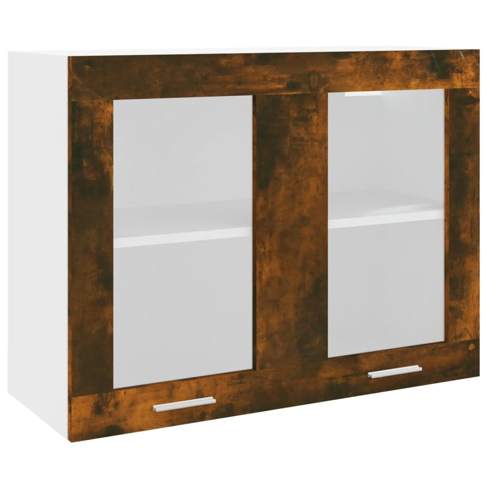 Hängeschrank Lyon Räuchereiche Glas 80 cm