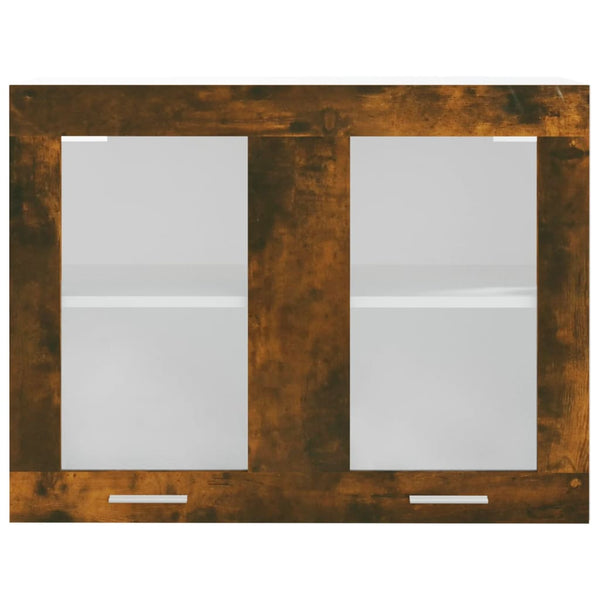 Hängeschrank Lyon Räuchereiche Glas 80 cm