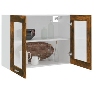 Hängeschrank Lyon Räuchereiche Glas 80 cm