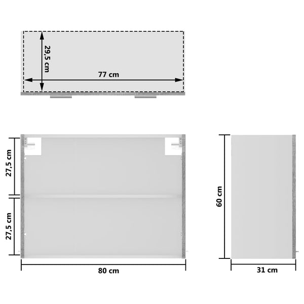 Hängeschrank Lyon Grau Sonoma 80 cm